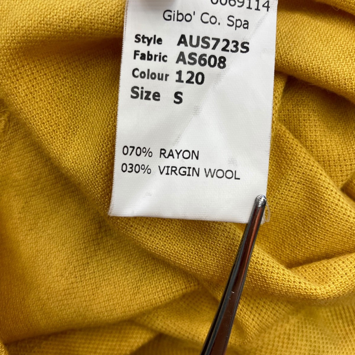 ジョンガリアーノ JOHN GALLIANO ポロシャツ AUS723S イエロー サイズ：S JOHN GALLIANO(ジョンガリアーノ) プリントポロシャツAUS723S