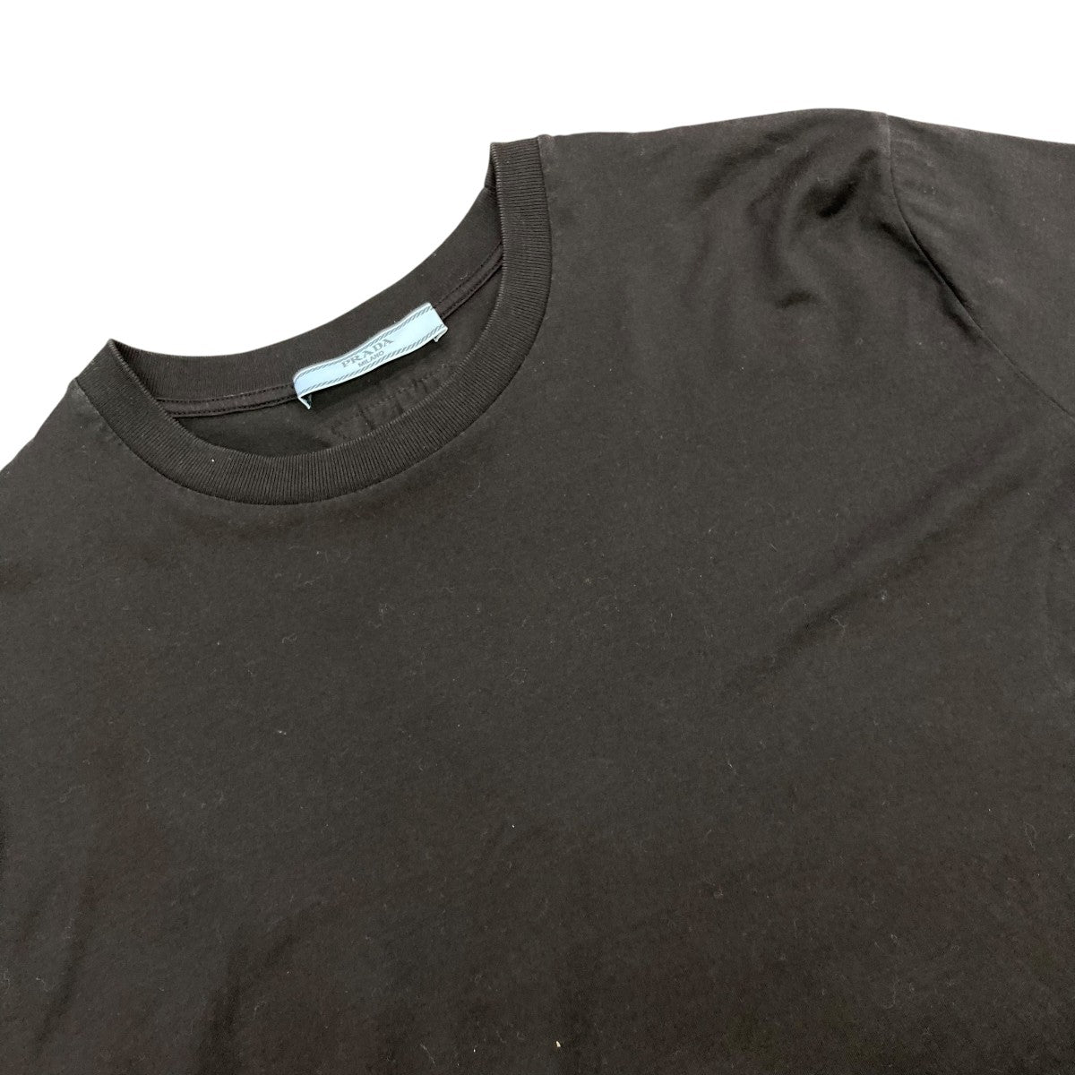値*読様 prada レーヨン　半袖カットソー　切り替え PRADA(プラダ) 半袖カットソー135520 135520 ブラック サイズ L