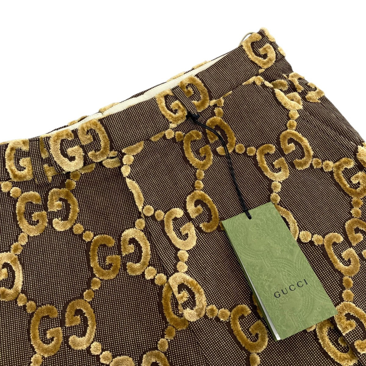 ぱんだ　GUCCI グッチ　GGエンボス加工　パンツ　ブラウン　48 GUCCI(グッチ) スラックス672087 672087 ブラウン サイズ 46