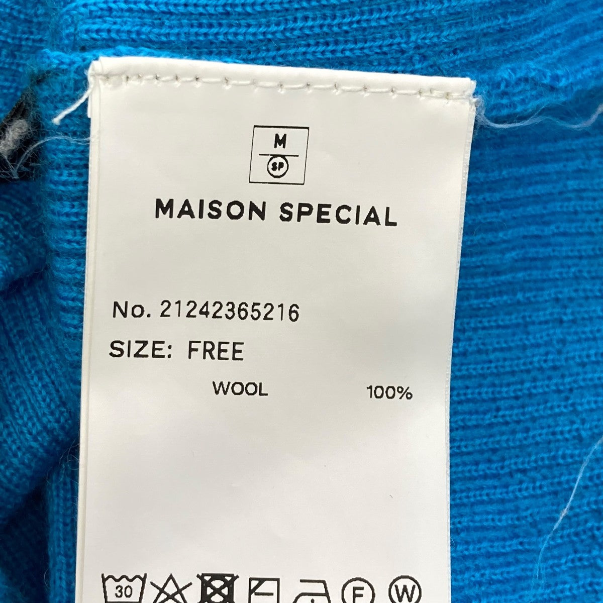 MAISON SPECIAL Washable Wool Retro Sports Turtleneck Knit Tops長袖ニット 古着・中古-6枚目のアイテム画像