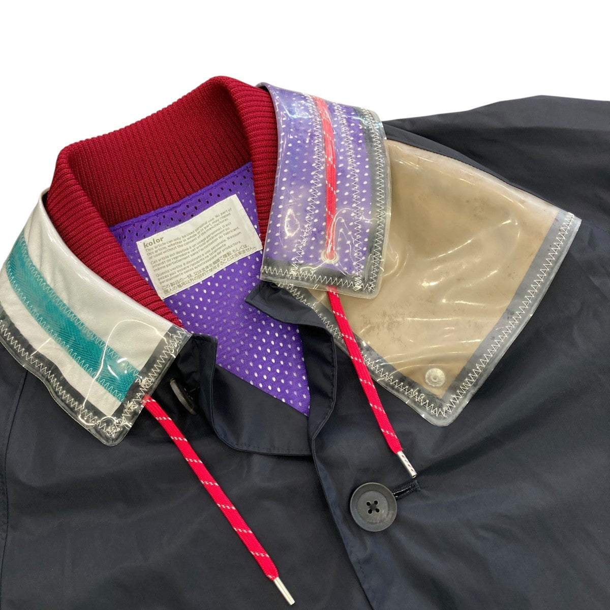 kolor 22ss PVC ジャケット KOLOR(カラー) 22SSスリーレイヤーPVCナイロンジャケット22SCM