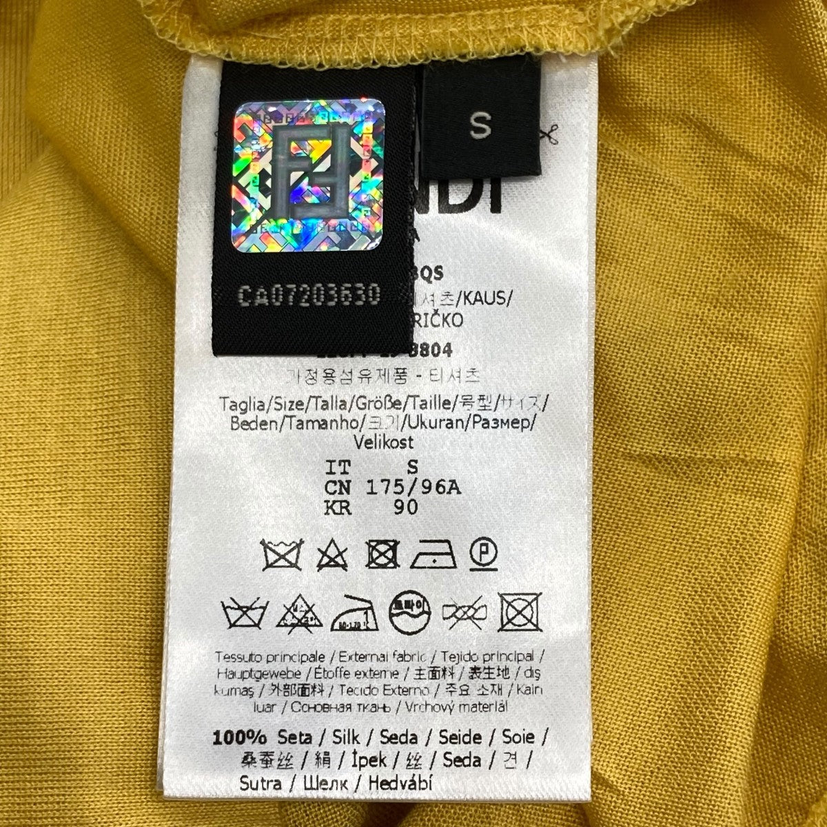 FENDI LOGO SILK S S T-SHIRT半袖カットソーFY0936 ABQS 古着・中古-6枚目のアイテム画像