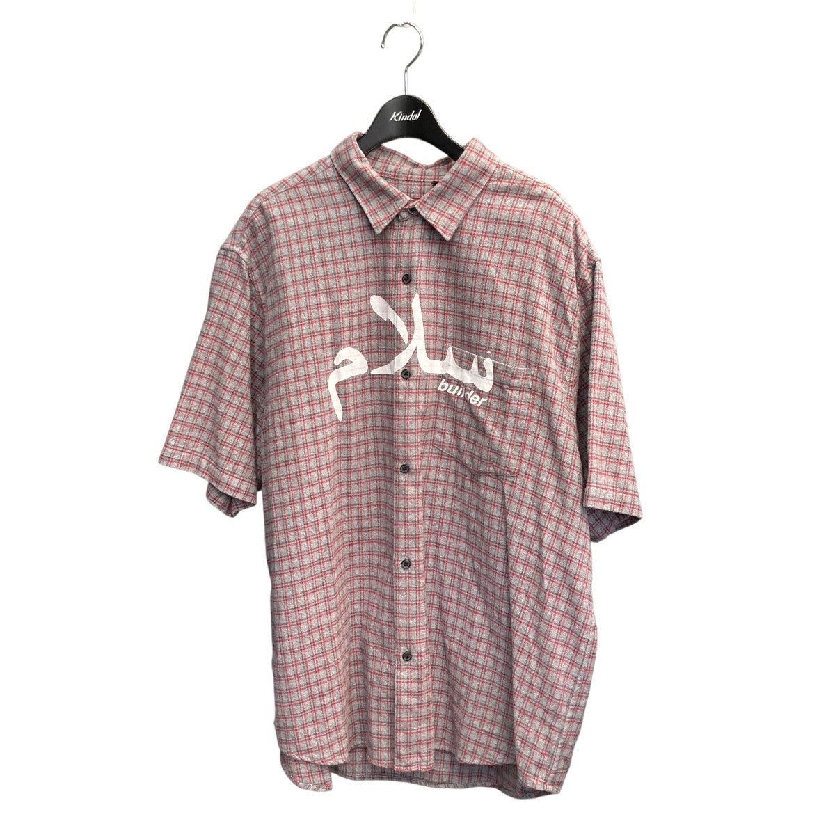 Under Cover Supreme 半袖シャツ グレー/レッドチェック UNDERCOVER×Supreme 半袖チェックシャツ レッド サイズ M