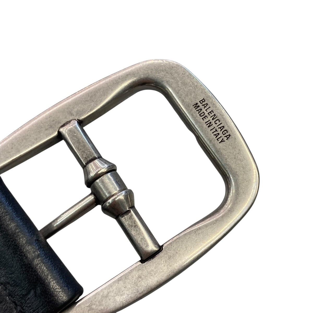 バレンシアガ　黒レザー ベルト　12h限定値下げ中 Balenciaga BB レザーベルト | ブラック | FARFETCH JP