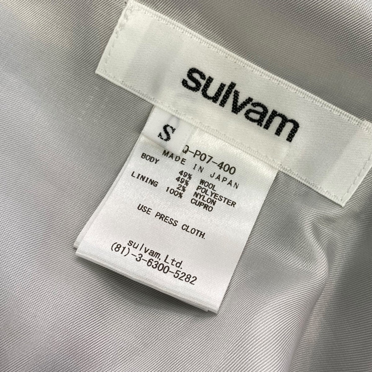 sulvam(サルバム) 22AWカットオフスラックスSQ-P07-400 SQ-P07