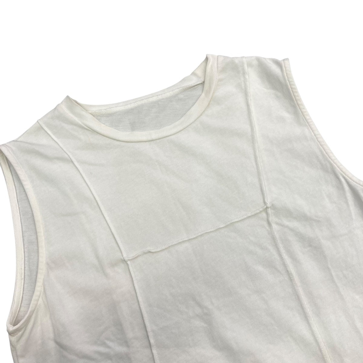 トップス Maison special ribbon vest(White) MAISON SPECIAL(メゾンスペシャル) Pin Tuck Sleeveless Tops