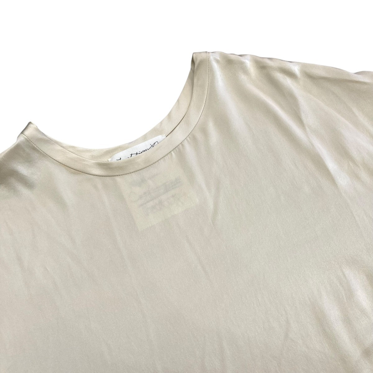 Chaos シルク　カットソー　クリーム Chaos(カオス)/【新色登場】シルクフレーズTシャツ（Tシャツ