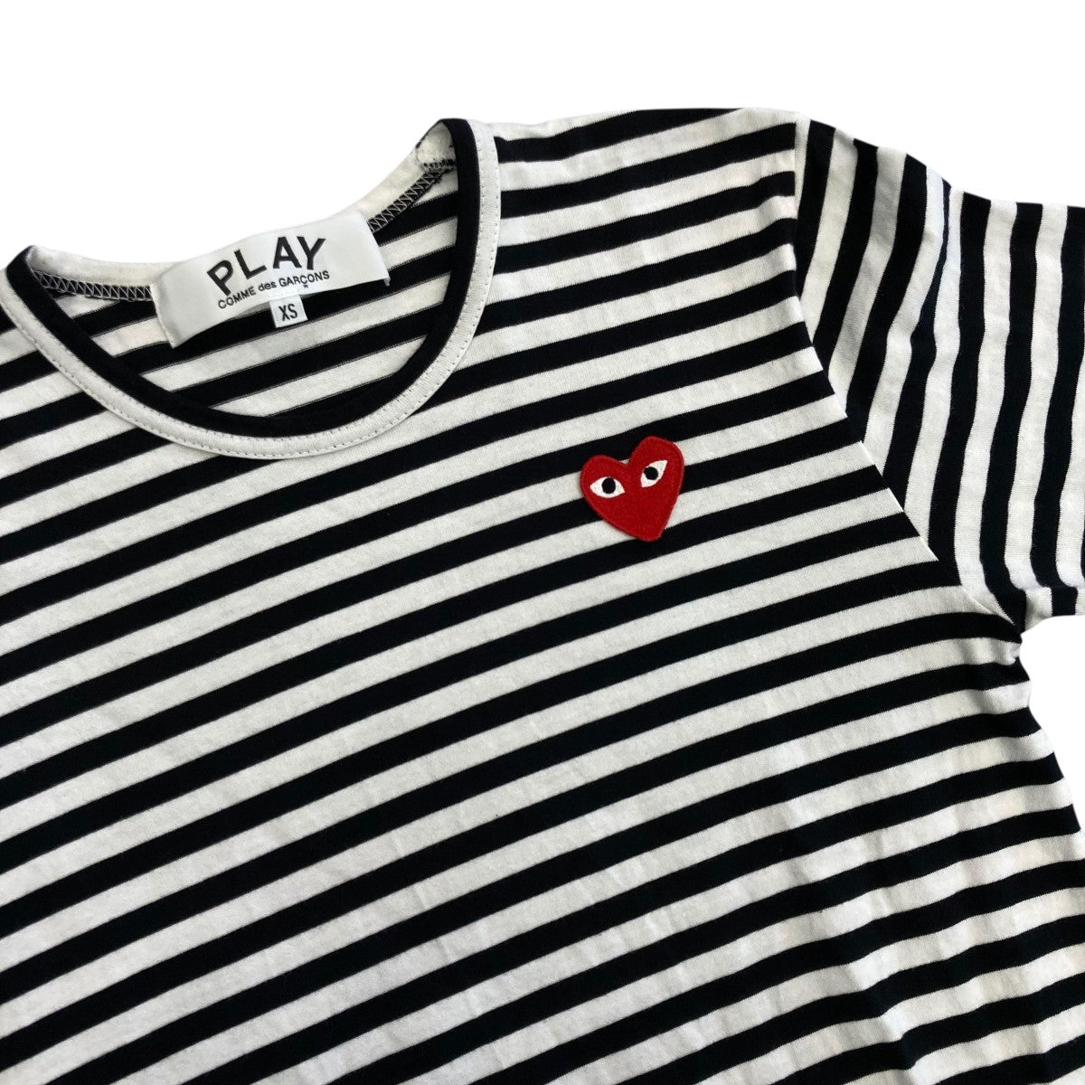 PLAY コム・デ・ギャルソン 長袖Tシャツ ストライプブラック(新品未使用品) Comme Des Garçons Play ストライプ Tシャツ | ブラック