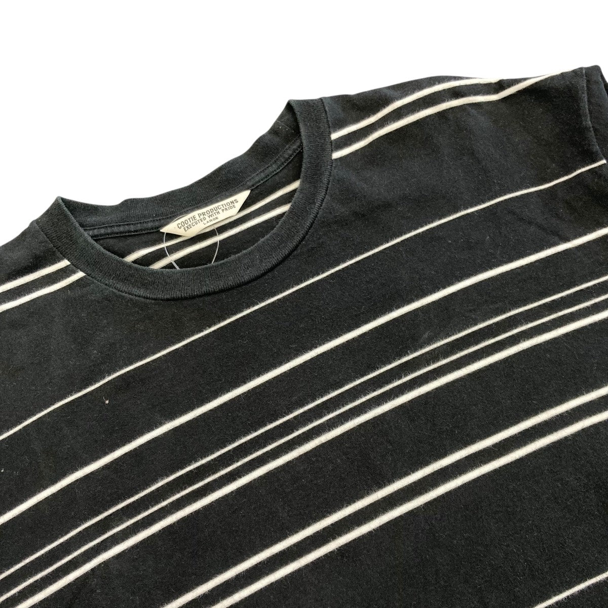 COOTIE PRODUCTIONS Supima Border Oversized S S Teeボーダーカットソー 古着・中古-3枚目のアイテム画像