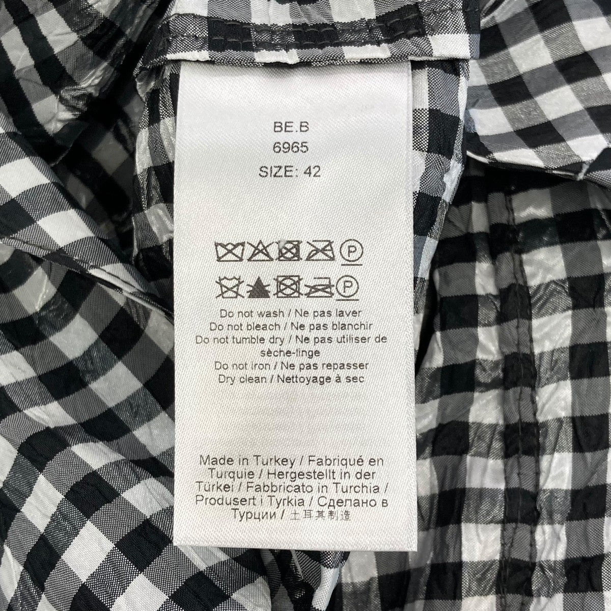 Ganni ギンガムチェックフリルミニドレスシャツワンピース6965 古着・中古-6枚目のアイテム画像