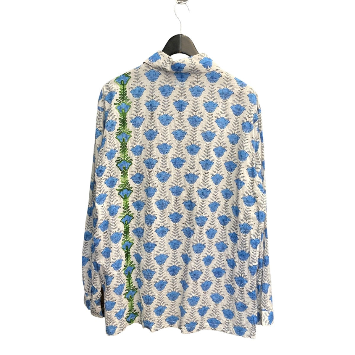 PERIOD FEATURES(ピリオドフィーチャーズ) BLOCK PRINT SHIRTS刺繍