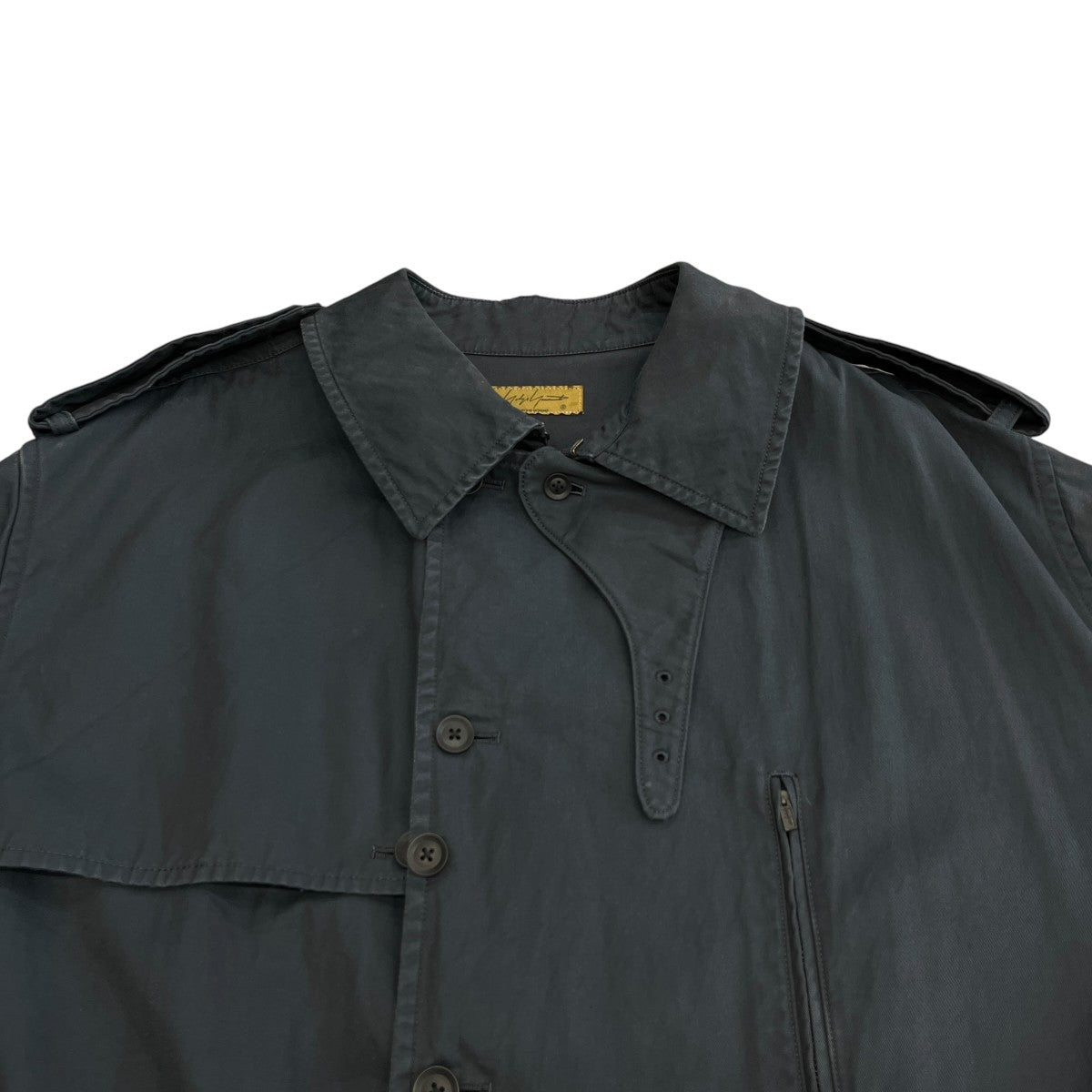 23AWNAVY YARN DYED GABARDINE TRENCH BLOUSONトレンチコートHJ-Y05-509