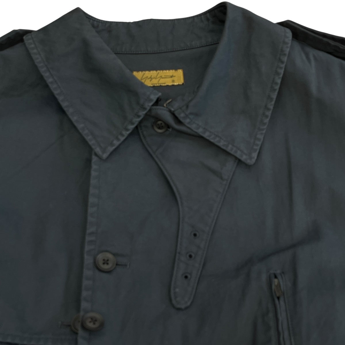 23AWNAVY YARN DYED GABARDINE TRENCH BLOUSONトレンチコートHJ-Y05-509