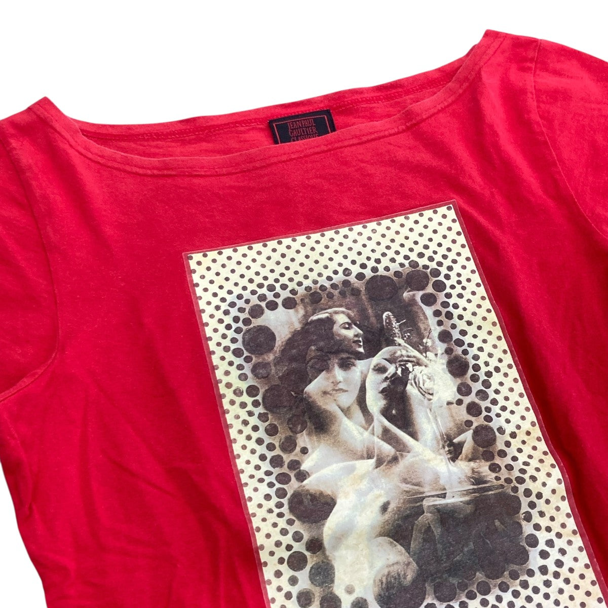 ジャンポールゴルチェ グラフィック長袖Tシャツ 赤黒 ジャンポールゴルチェ グラフィック長袖Tシャツ 赤黒 中古】<br