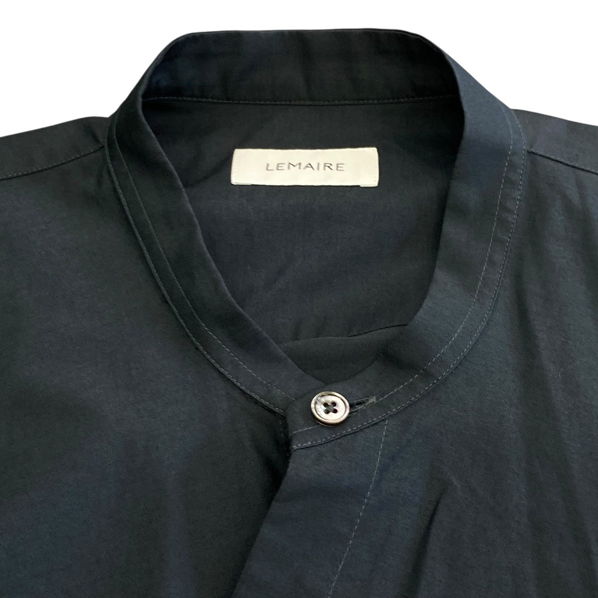 LEMAIRE 22aw スタンドカラーオーバーシャツ ネイビー サイズ46 LEMAIRE 22aw スタンドカラーオーバーシャツ ネイビー サイズ46
