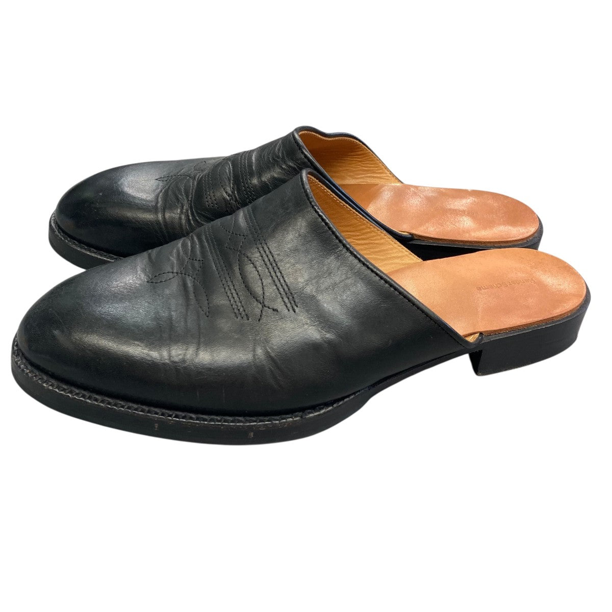 Hender Scheme(エンダースキーマ) CHEAKレザーミュール ブラック