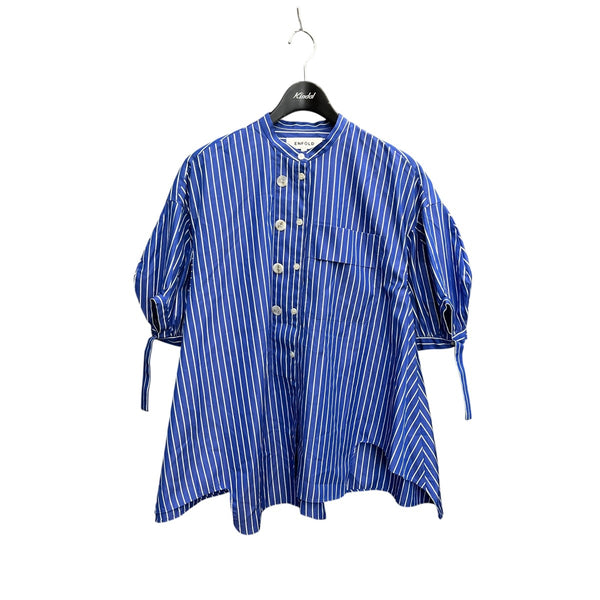 ENFOLD(エンフォルド) WAVE-HEM SHIRTノーカラーシャツ300HS230-1580