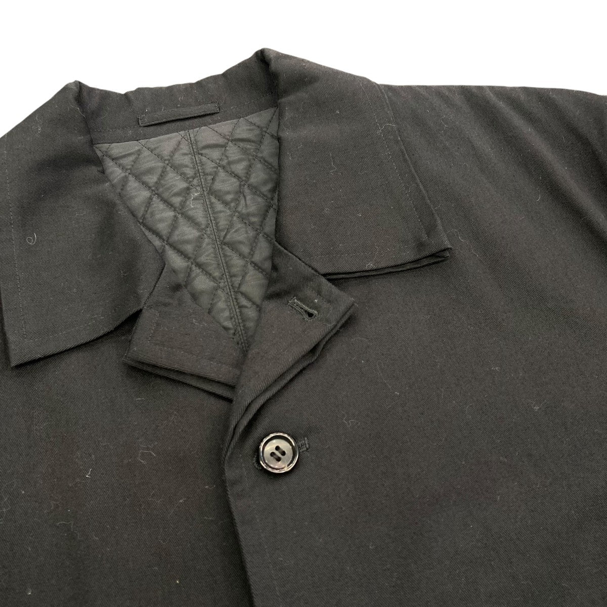 COMME des GARCONS HOMME 田中オム 襟レザーハーフコート COMME des GARCONS HOMME】レザー カーコート 田中オム - メルカリ