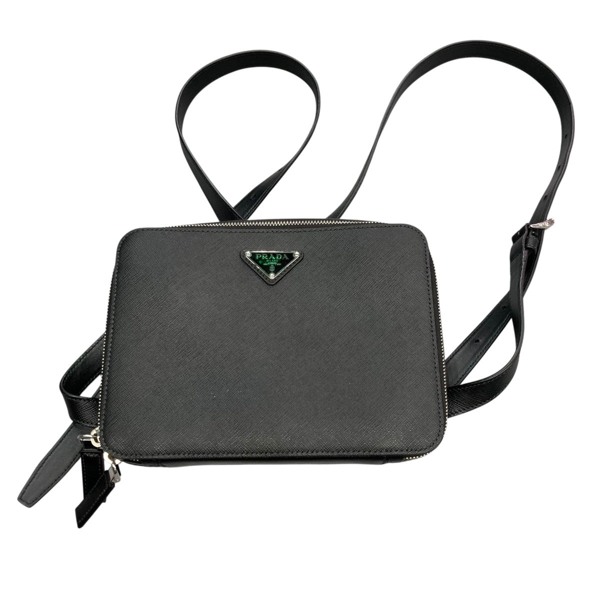 PRADA サフィアーノショルダーバッグ2VZ038 古着・中古-1枚目のアイテム画像