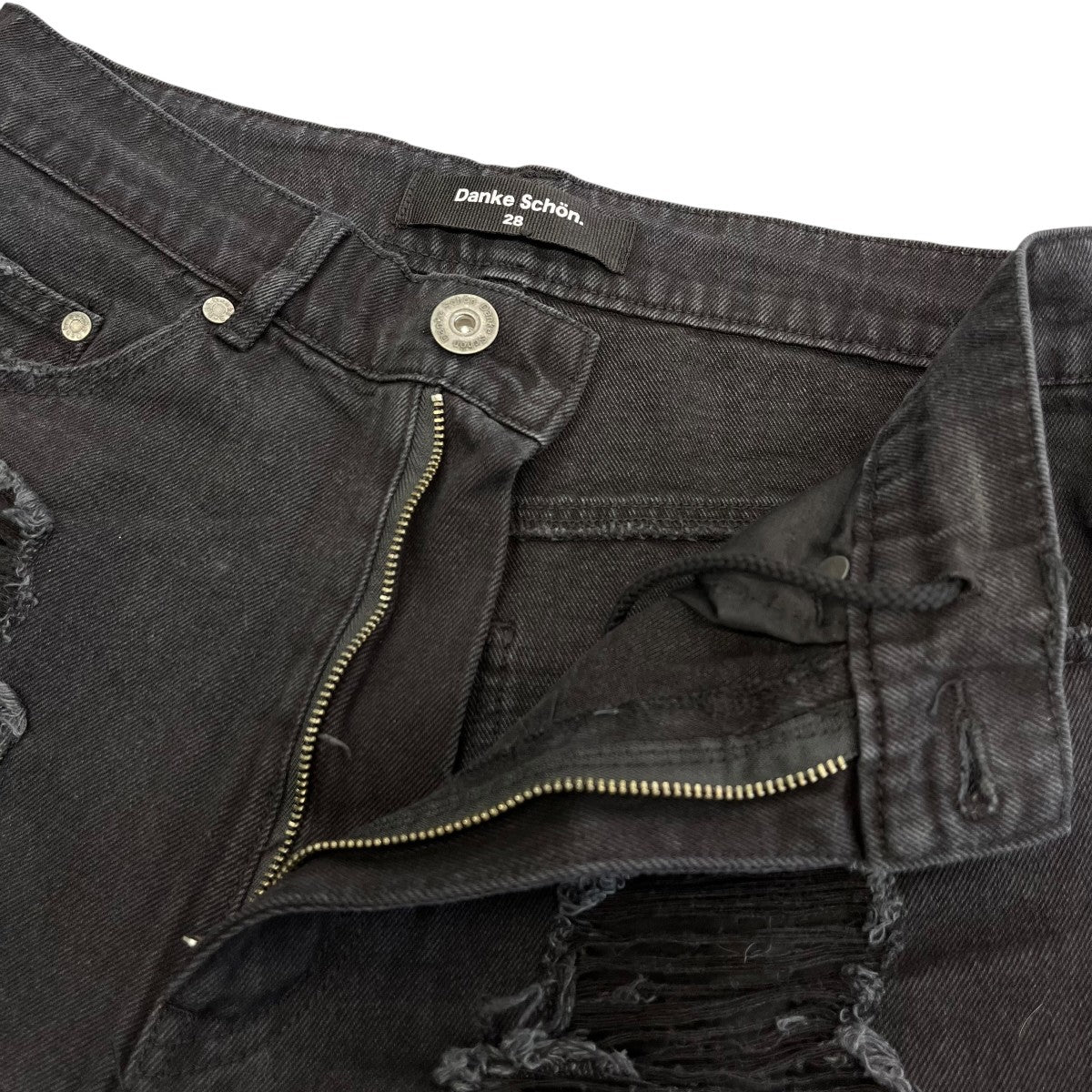 24SSDESTROY DENIM SHORTSダメージ加工ハーフパンツ24S-PTQ023-DS