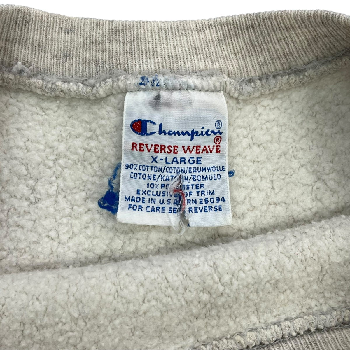 Champion REVERSE WEAVE 刺繍タグ 90s半袖スウェット 古着・中古-6枚目のアイテム画像