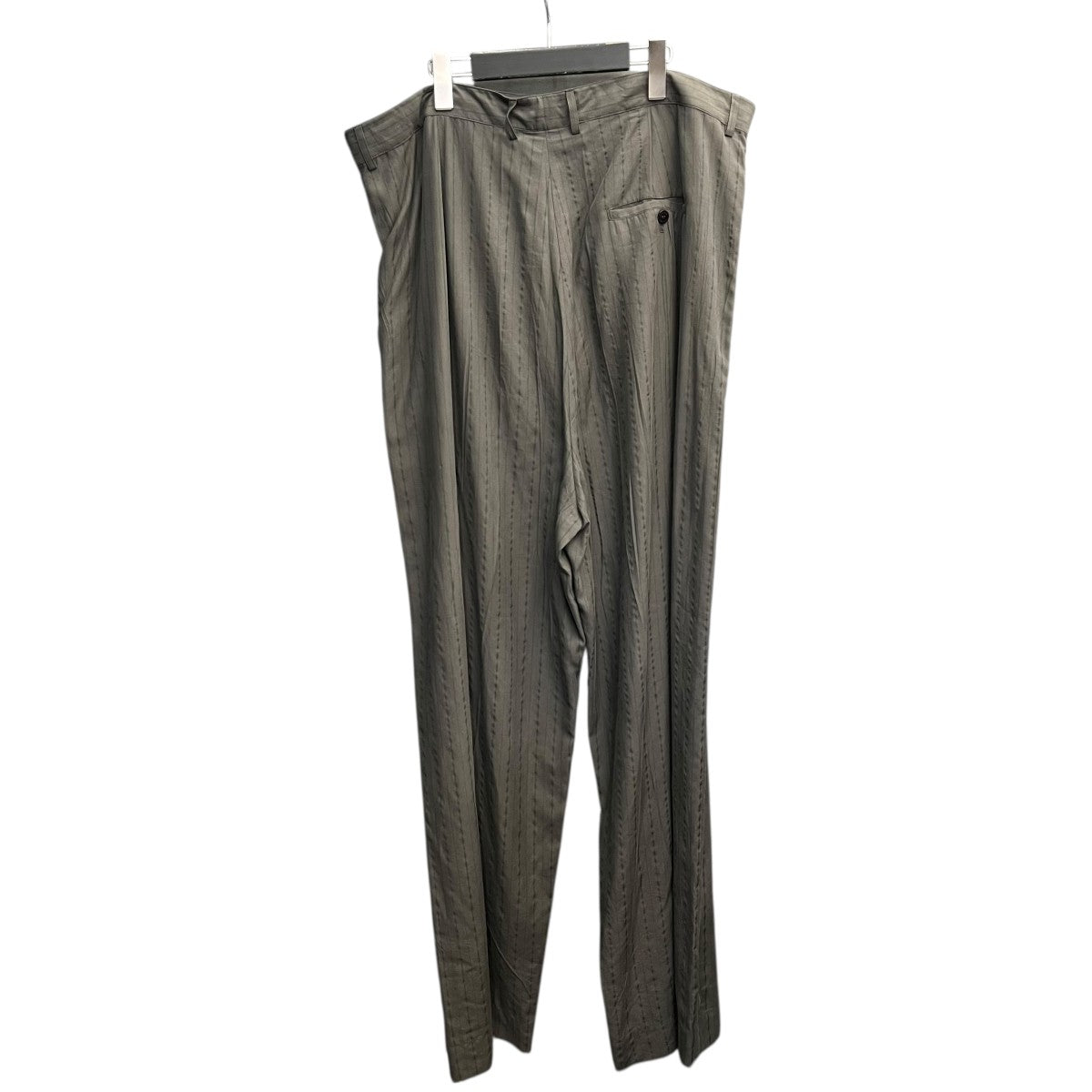 BALENCIAGA 24AWピンストライプフルードテーラードロングパンツワイドスラックス809134 古着・中古-2枚目のアイテム画像