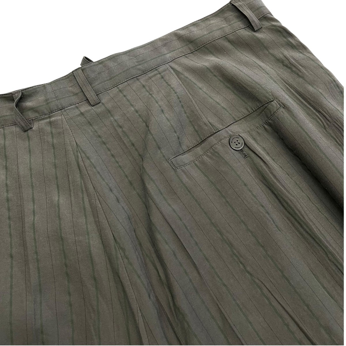 BALENCIAGA 24AWピンストライプフルードテーラードロングパンツワイドスラックス809134 古着・中古-4枚目のアイテム画像