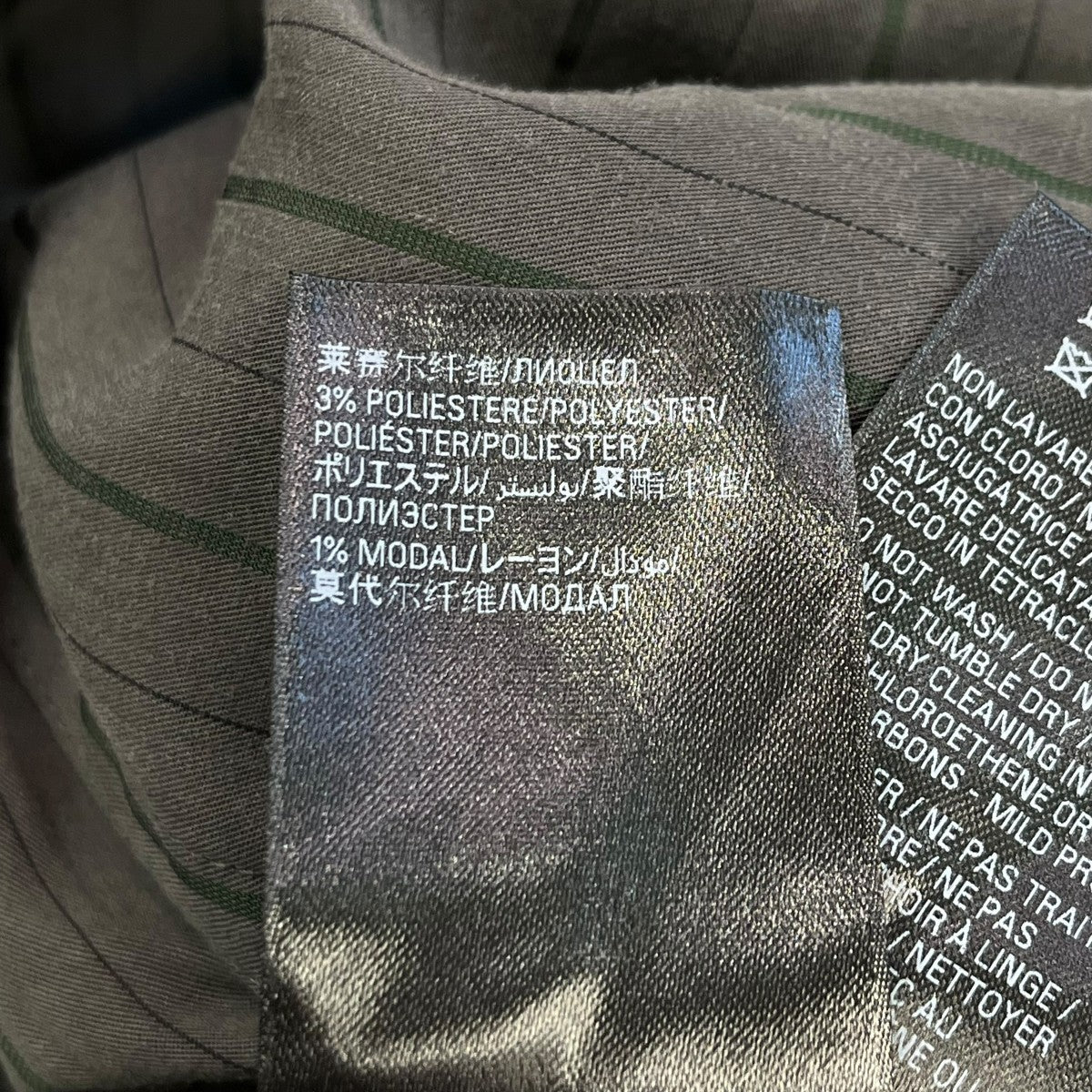 BALENCIAGA 24AWピンストライプフルードテーラードロングパンツワイドスラックス809134 古着・中古-8枚目のアイテム画像