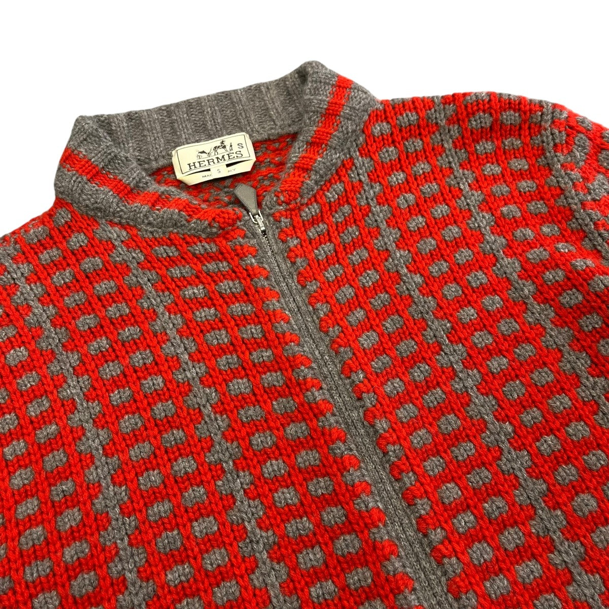 HERMES ジップカーディガン 古着・中古-3枚目のアイテム画像