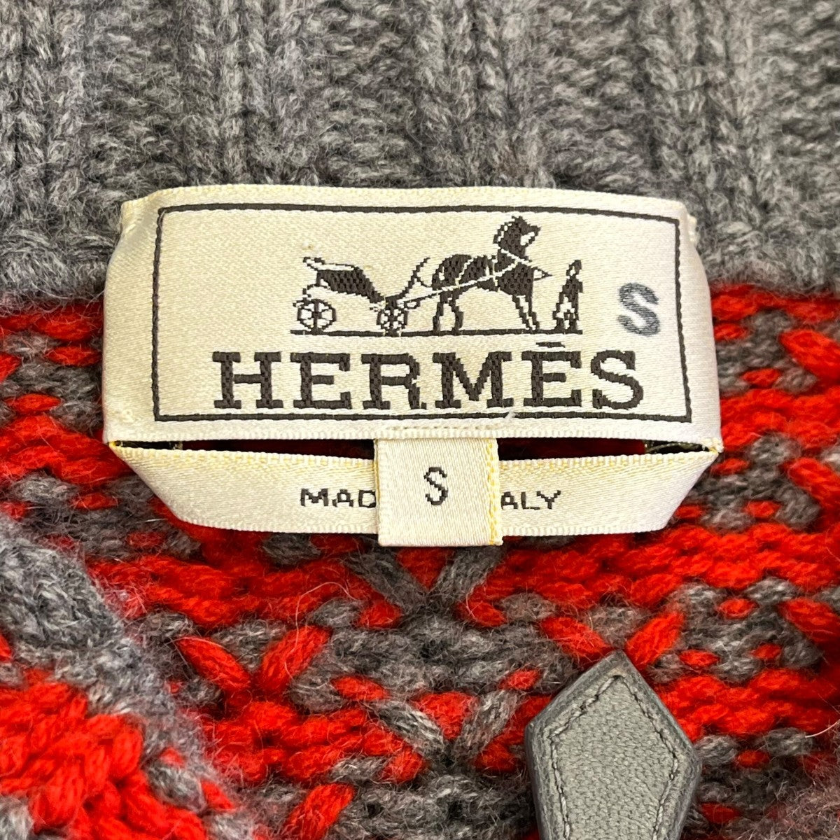 HERMES ジップカーディガン 古着・中古-7枚目のアイテム画像