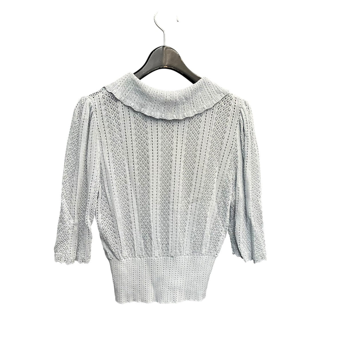 FETICO 25SSLace Knit Short-Sleeved Cardigan半袖カーディガンFTC252-0701 古着・中古-2枚目のアイテム画像