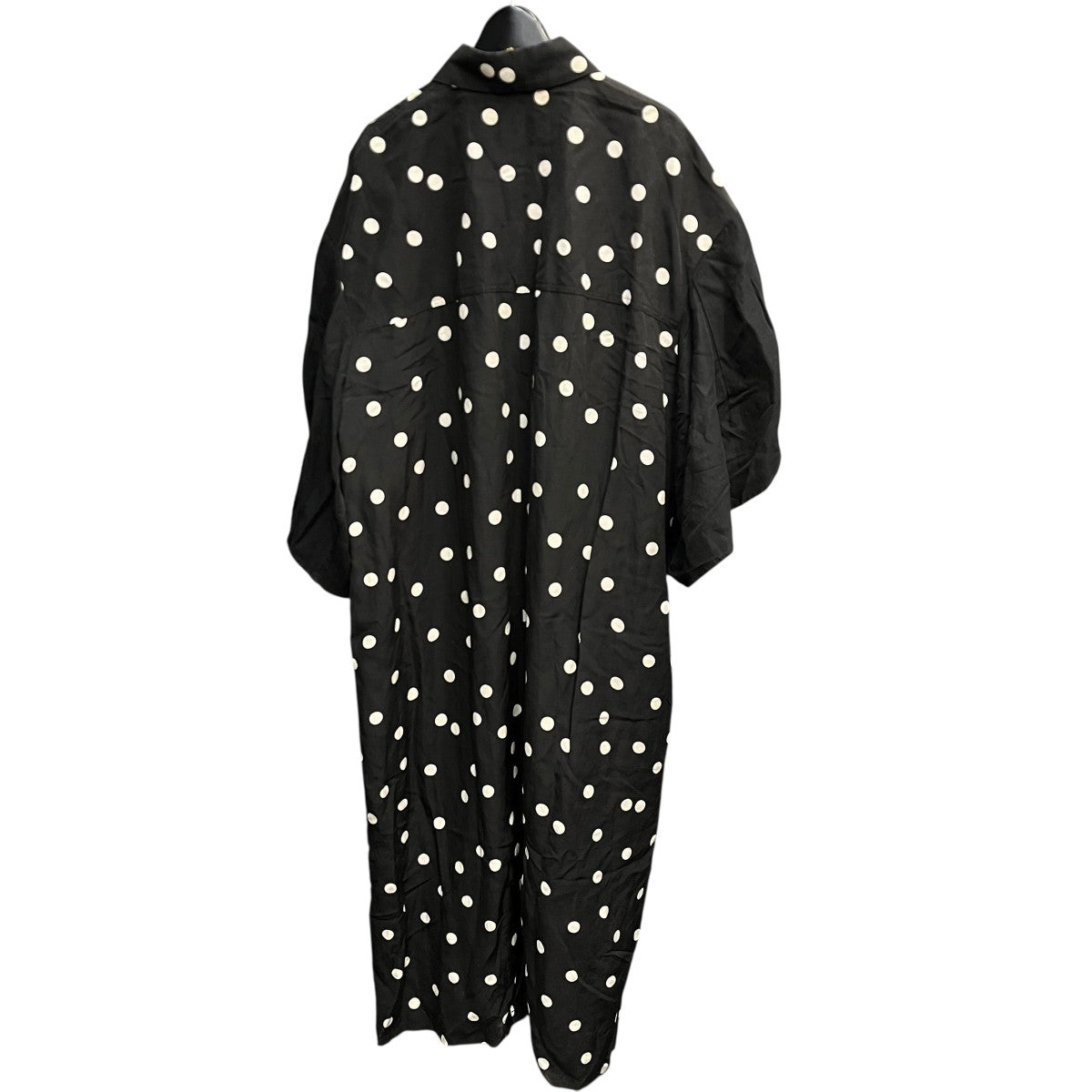 AKIRA NAKA Devon flip drawstring-sleeves dress BKシャツドレスAS2037-BK 古着・中古-2枚目のアイテム画像