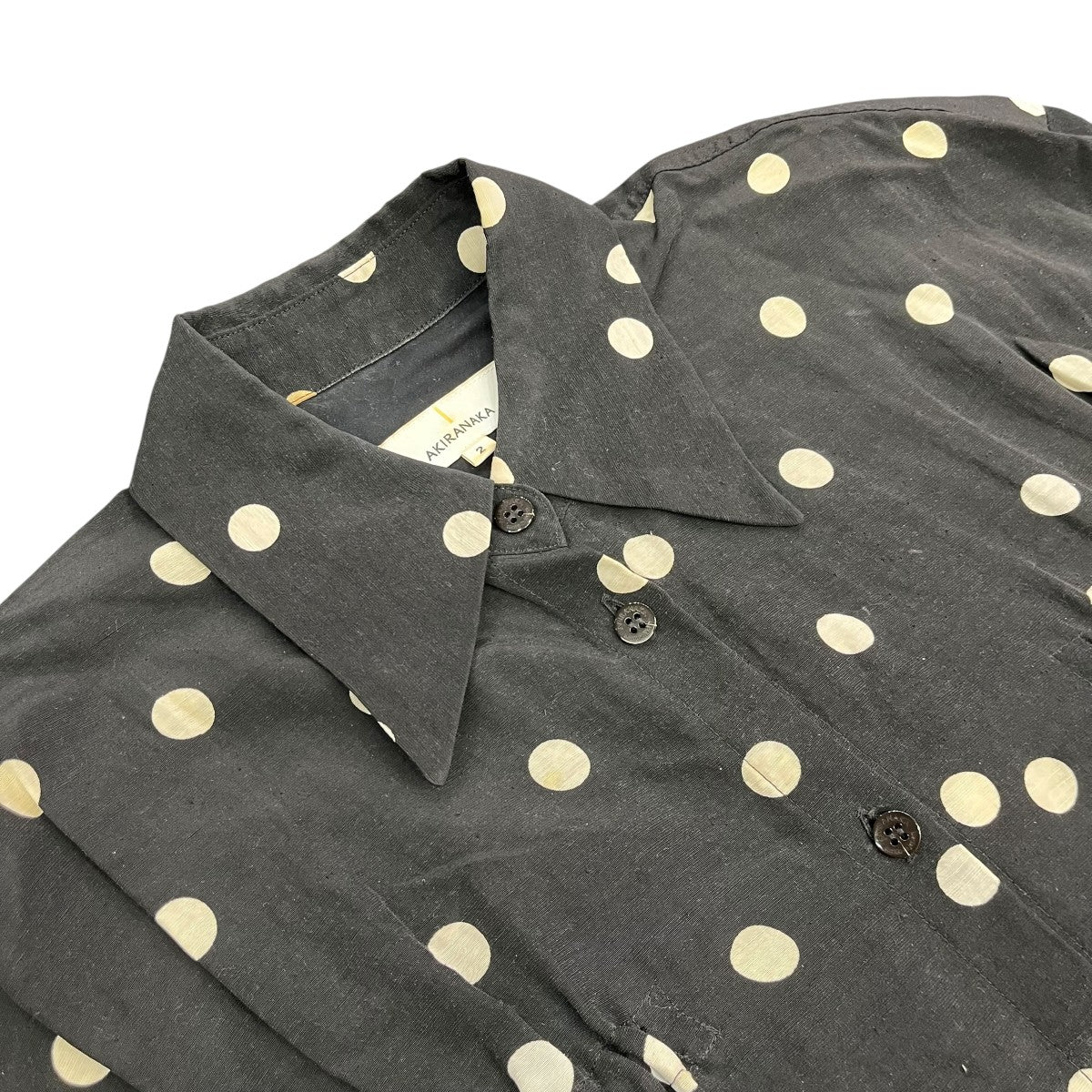 AKIRA NAKA Devon flip drawstring-sleeves dress BKシャツドレスAS2037-BK 古着・中古-3枚目のアイテム画像
