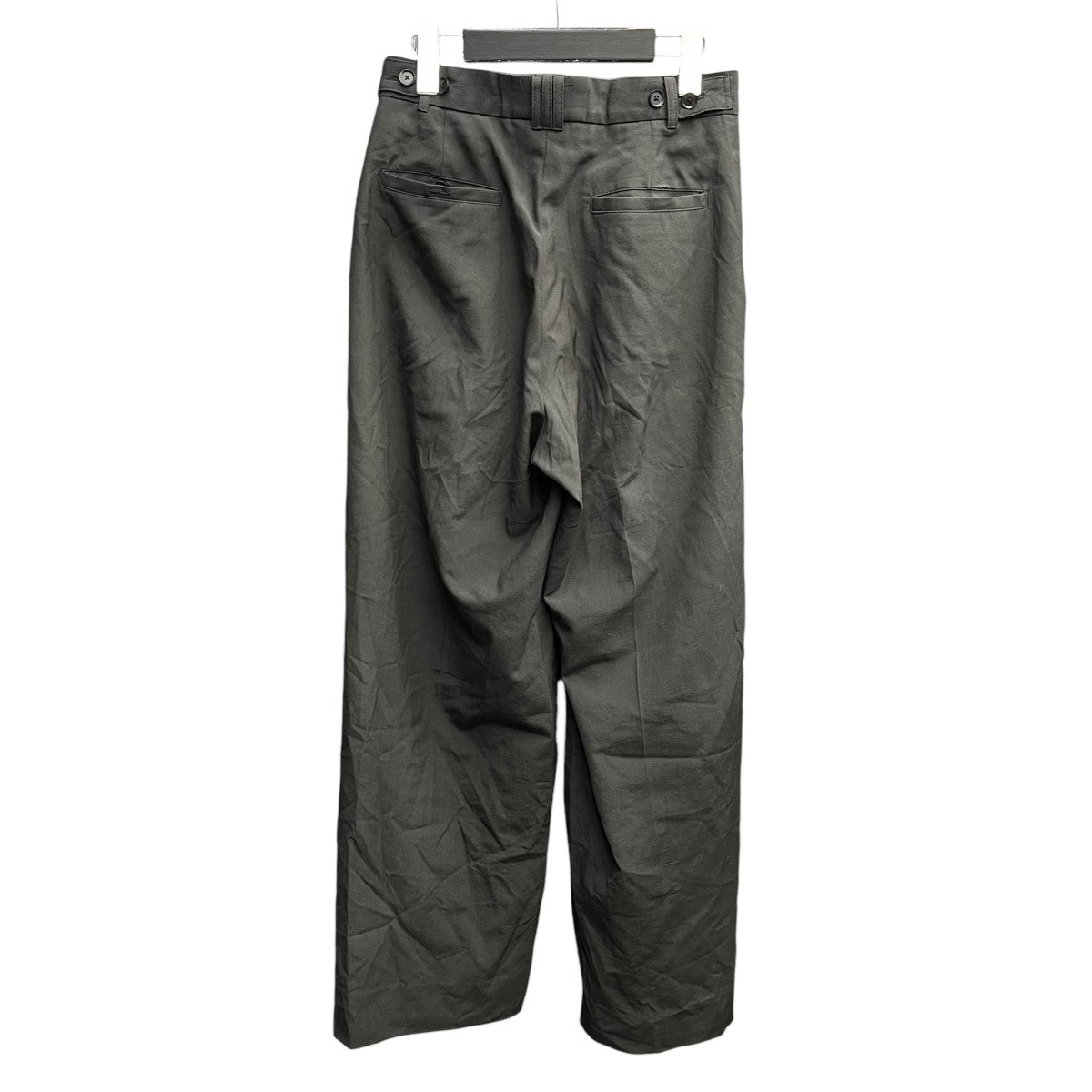 WOOL TROPICAL 3PLEATED WIDE―LEG TROUSERSスラックスyk25ss0898p