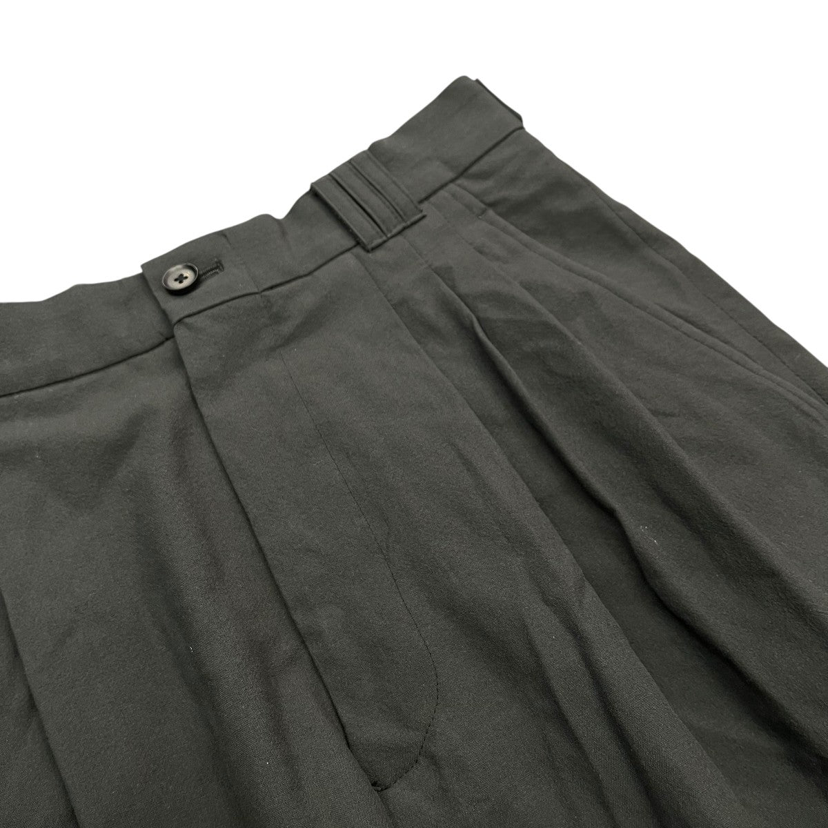 WOOL TROPICAL 3PLEATED WIDE―LEG TROUSERSスラックスyk25ss0898p