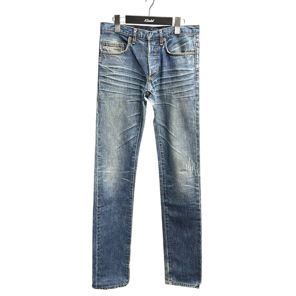 ディオールオム 爪痕加工デニム インディゴ 06SS 日本製 26サイズ エディ Dior Homme(ディオールオム) 06AW爪痕デニムデニムパンツ インディゴ