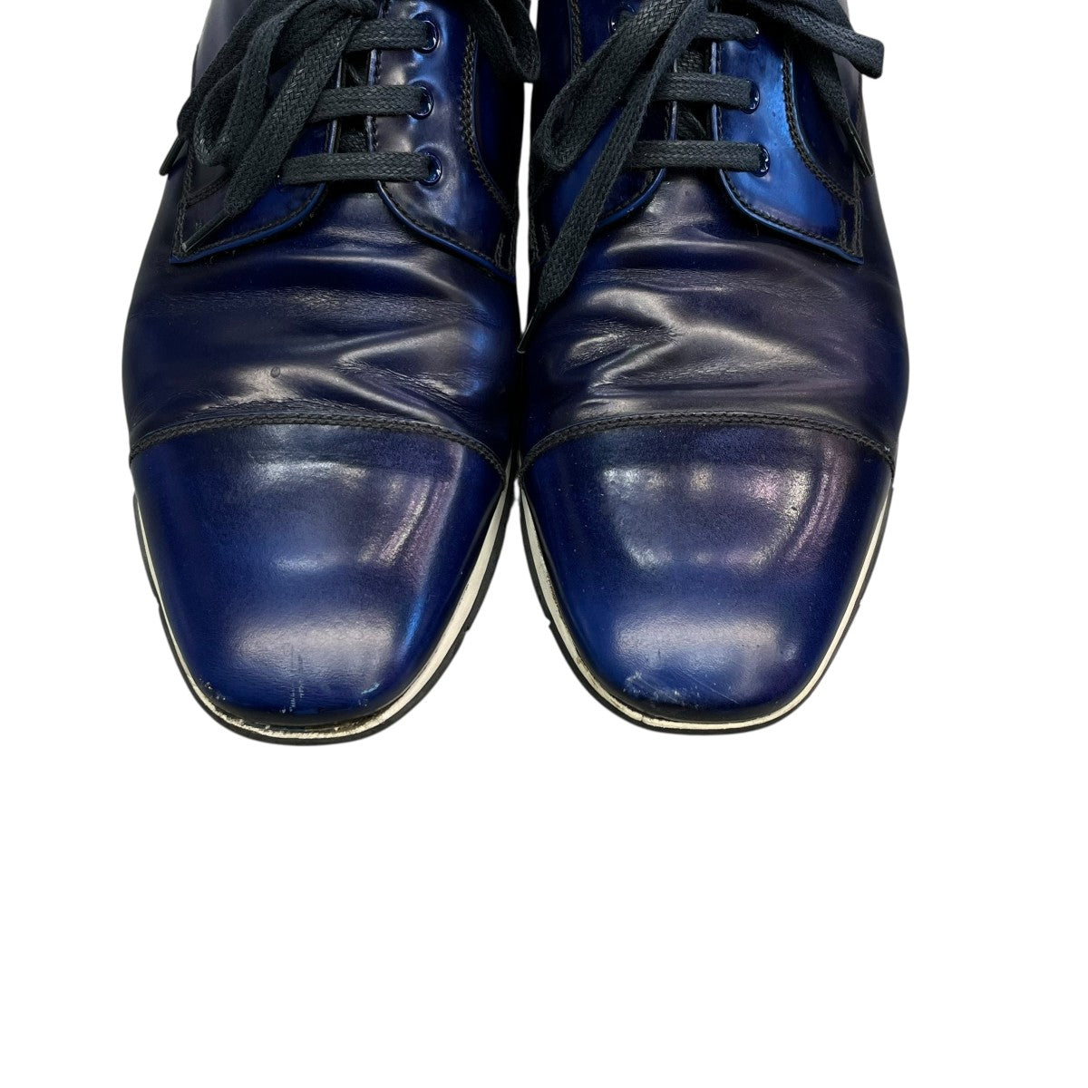 PRADA(プラダ) レザーシューズ4E 2661 4E 2661 ブルー サイズ 6 1/2