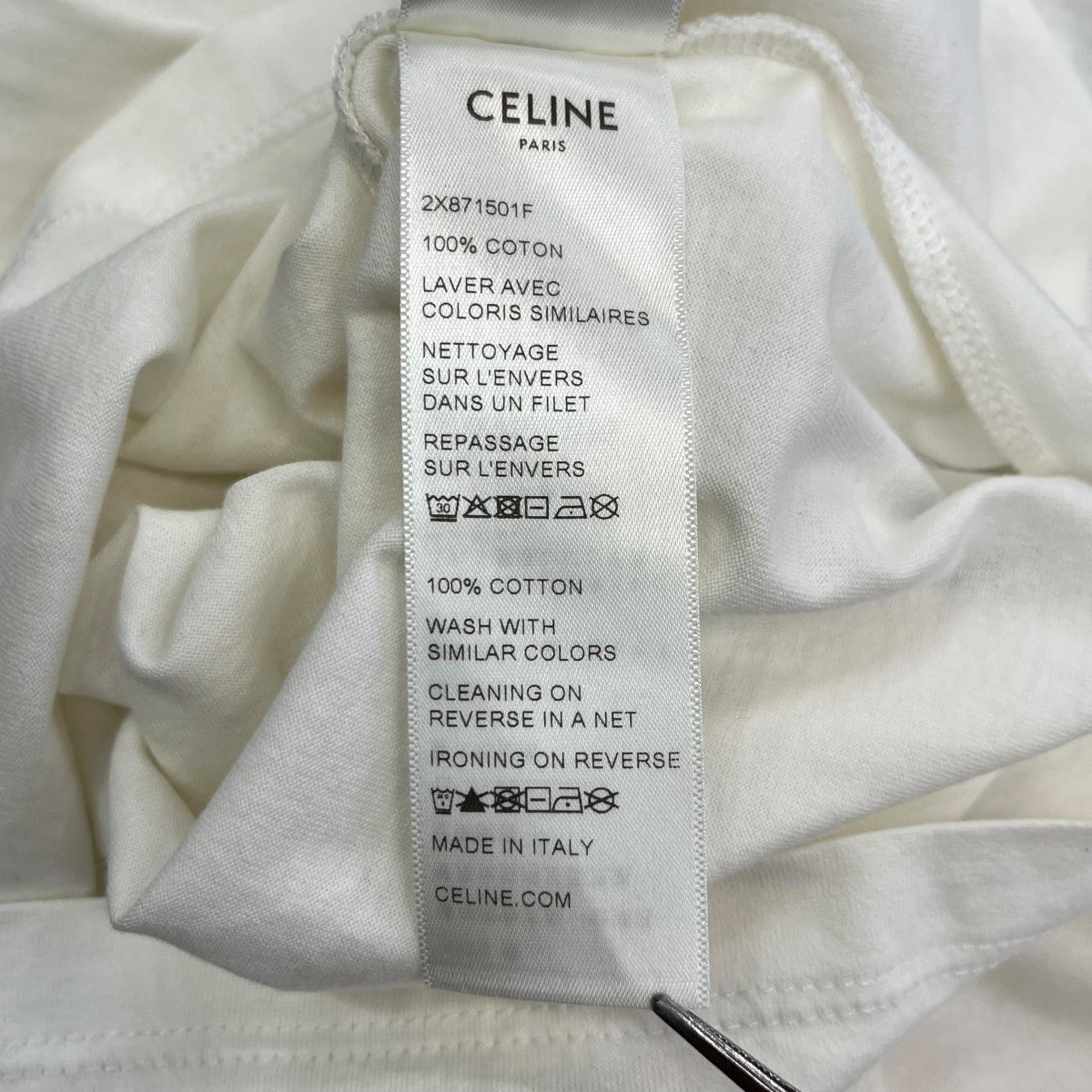 CELINE ロゴプリントリンガーTシャツ2X871501F 古着・中古-7枚目のアイテム画像