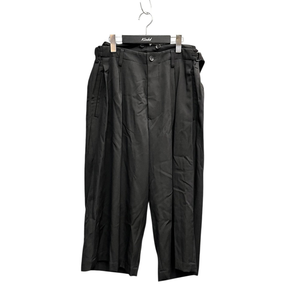 美品⭐️ヨウジヤマモトプールオム ウールギャバジン ワイドテーパードパンツ L 美品⭐️ヨウジヤマモトプールオム ウールギャバジン ワイドテーパード