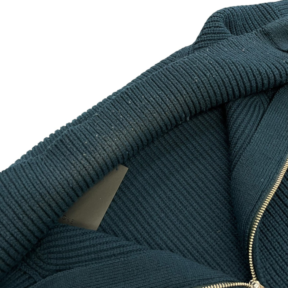 YOKE(ヨーク) 3 4 FRONT ZIP HIGHNECK RIB SWEATERジップアップニット