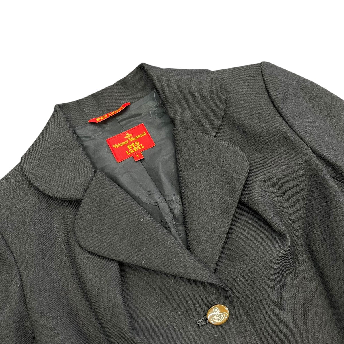 ヴィヴィアン レッドレーベル ☆ ウール テーラード ジャケット 1 日本製 黒 Vivienne Westwood red label ヴィヴィアンウエストウッドレッド