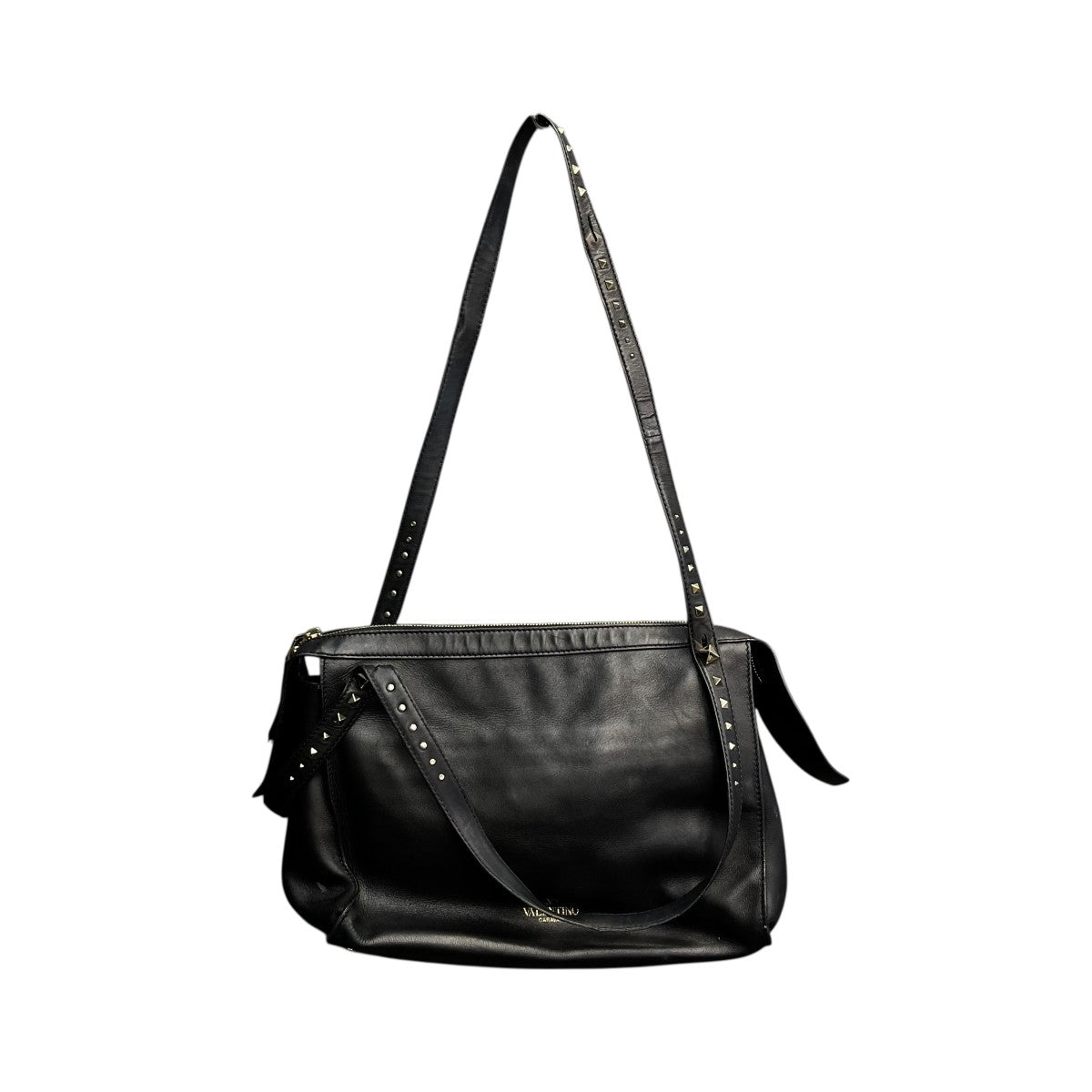 VALENTINO(ヴァレンチノ) Vitello Lovestud Shoulder Bag Black