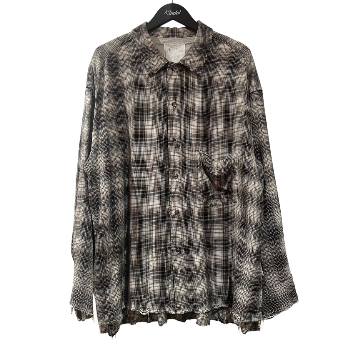 ancellm 25ss チェックシャツ ANCELLM(アンセルム) 25SSOMBRECHECK SHIRTダメージチェックシャツANC