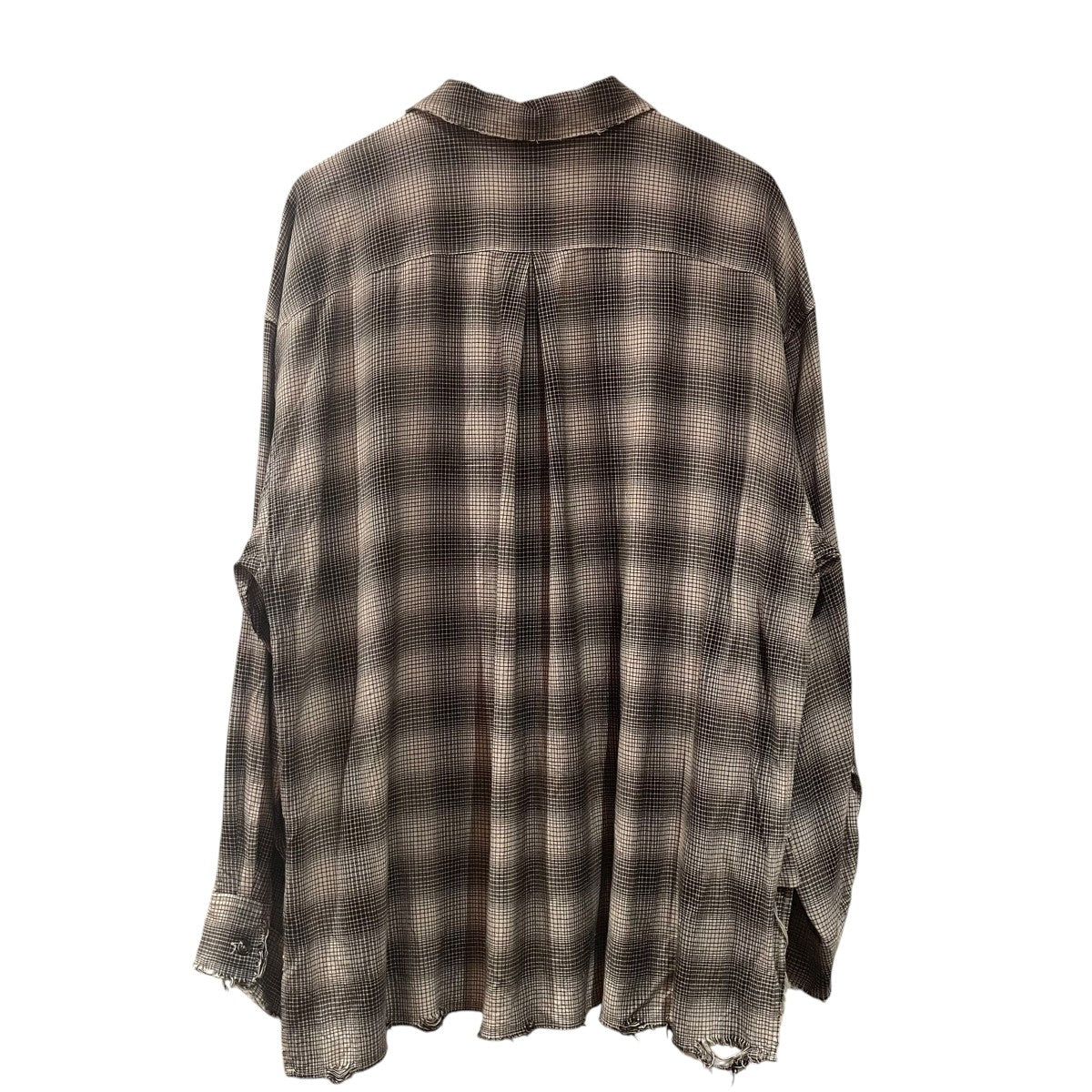 ANCELLM(アンセルム) 25SSOMBRECHECK SHIRTダメージチェックシャツANC