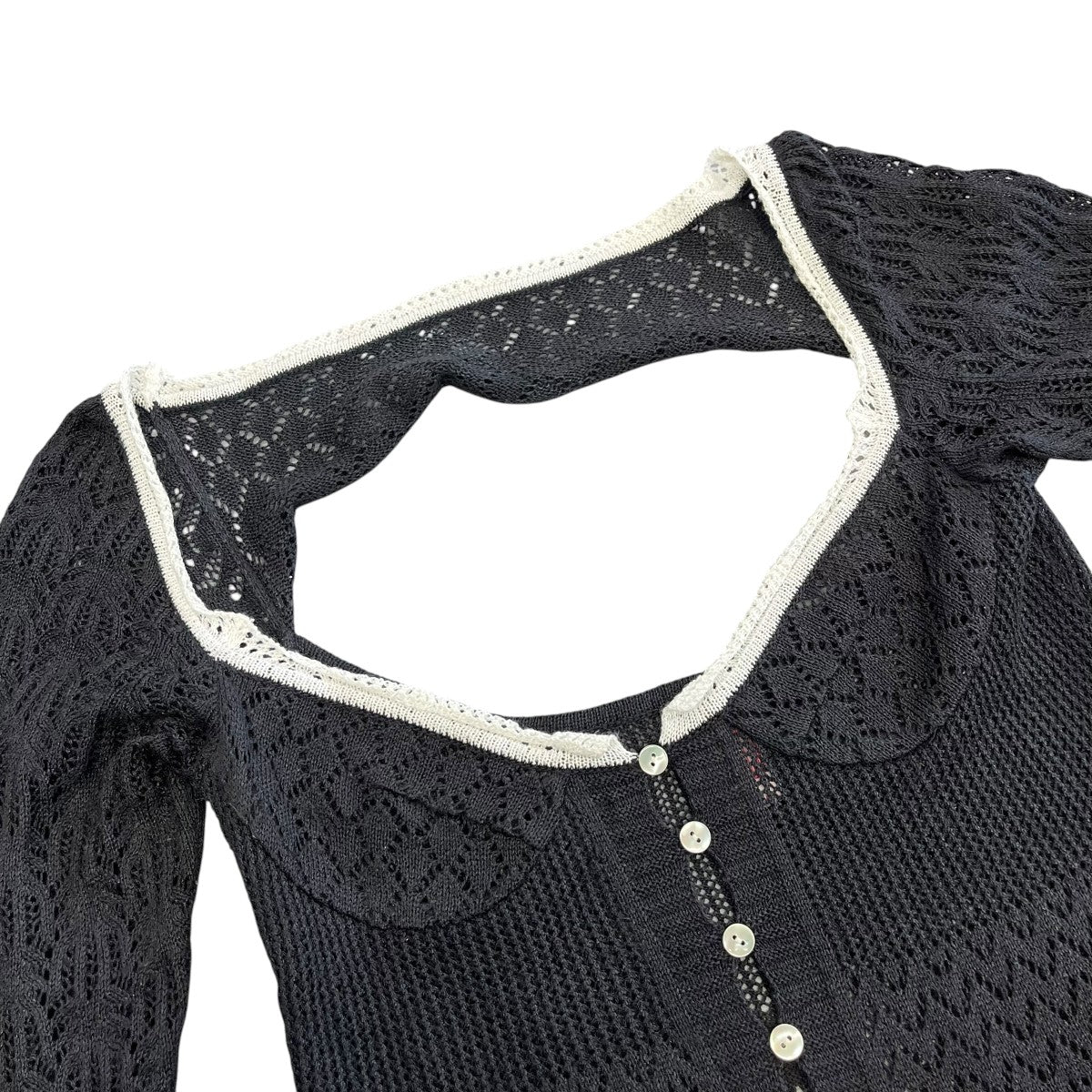 FETICO 24SSLACE KNIT MINI DRESSワンピースFTC242-0701 古着・中古-3枚目のアイテム画像