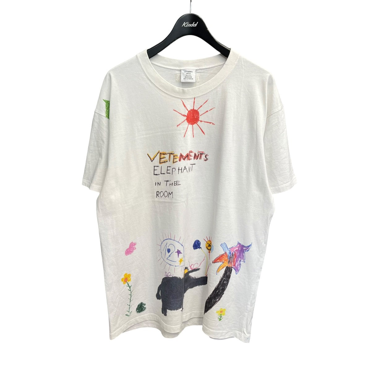 VETEMENTS 18AWELEPHANT IN THE ROOM TEE半袖カットソーUAH19TR310 古着・中古-1枚目のアイテム画像