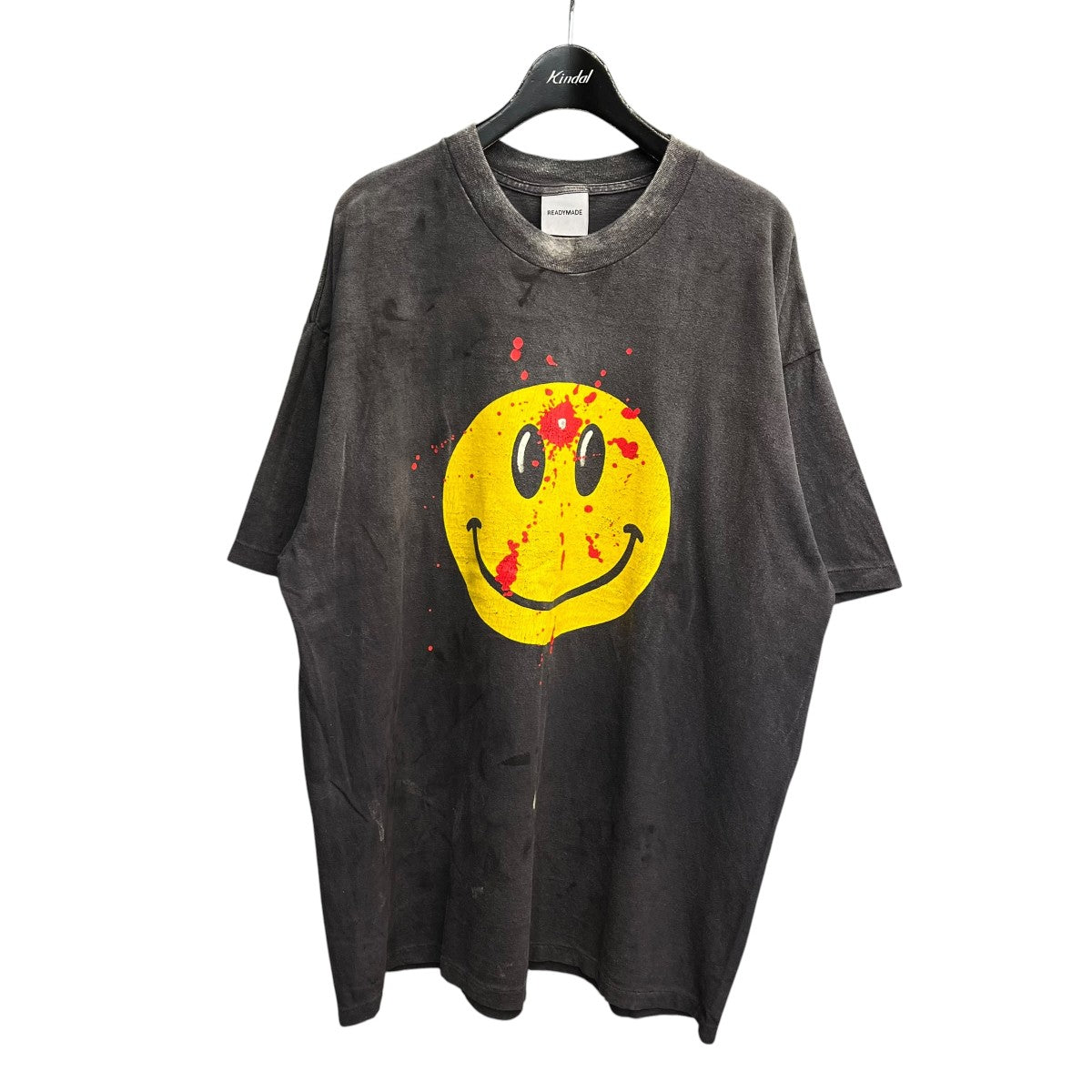 READYMADE SS T-SHIRT SMILE BLACK半袖カットソーRE-CO-BK-00-00-279 古着・中古-1枚目のアイテム画像