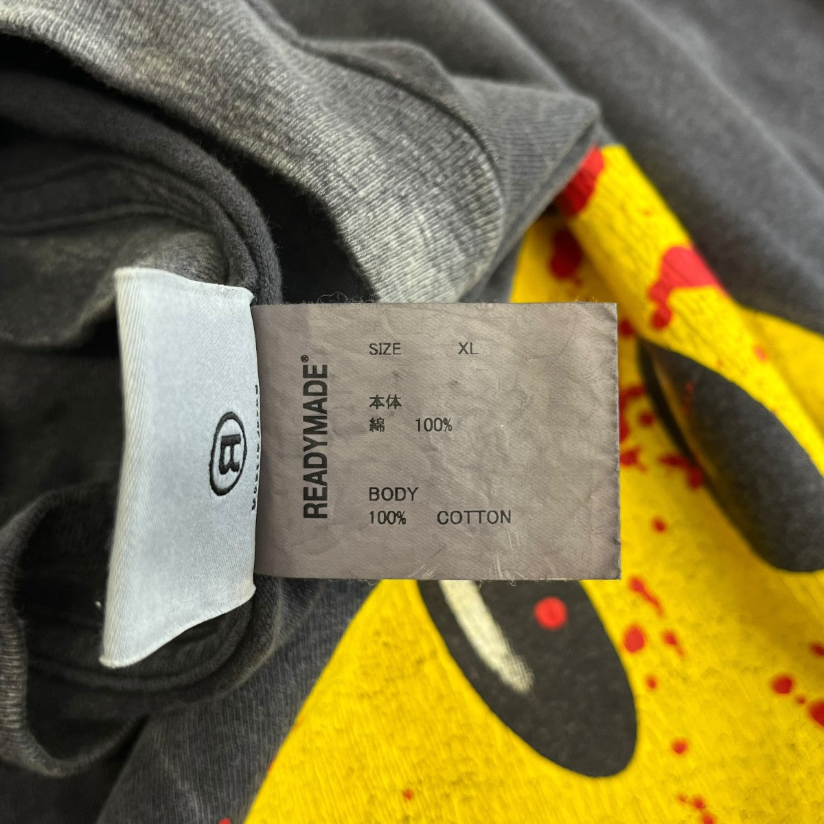 READYMADE SS T-SHIRT SMILE BLACK半袖カットソーRE-CO-BK-00-00-279 古着・中古-6枚目のアイテム画像