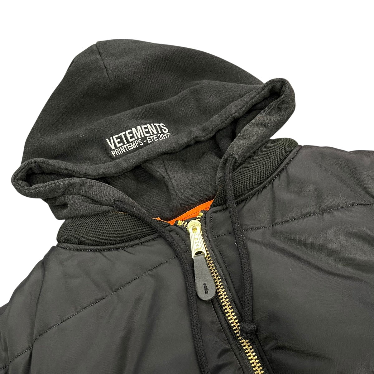 VETEMENTS×ALPHA ナイロンジャケットMSS17A13 MSS17A13 ブラック