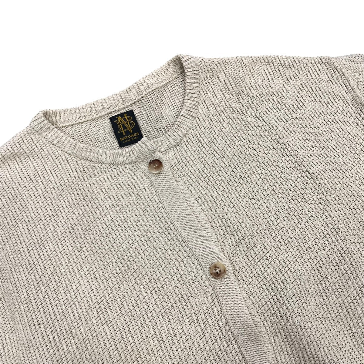 BATONER(バトナー) OX SUMMER KNIT CREW NECK CARDIGANカーディガンBN
